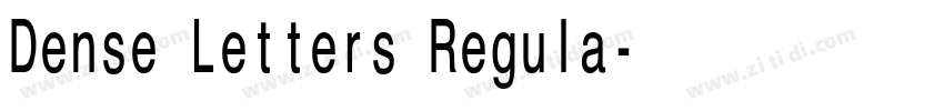 Dense Letters Regula字体转换